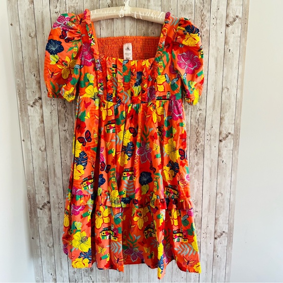 Disney Dresses & Skirts - Disney Encanto Tiered Vibrant Floral Mini Dress New Medium